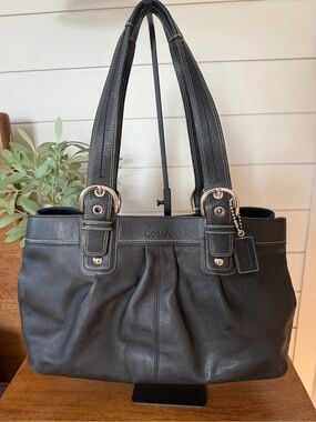 Vintage Coach SoHo Pleated Tote Bag